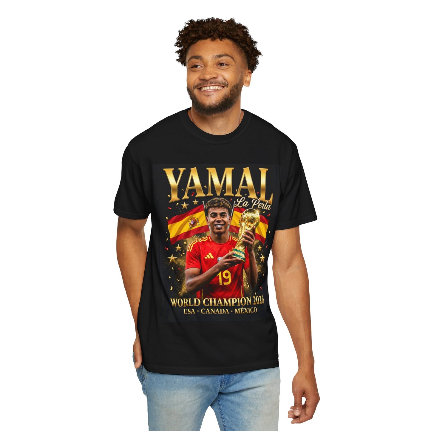 Yamal La Perla No. 19 Spain Football Vintage Graphic Unisex T-Shirt