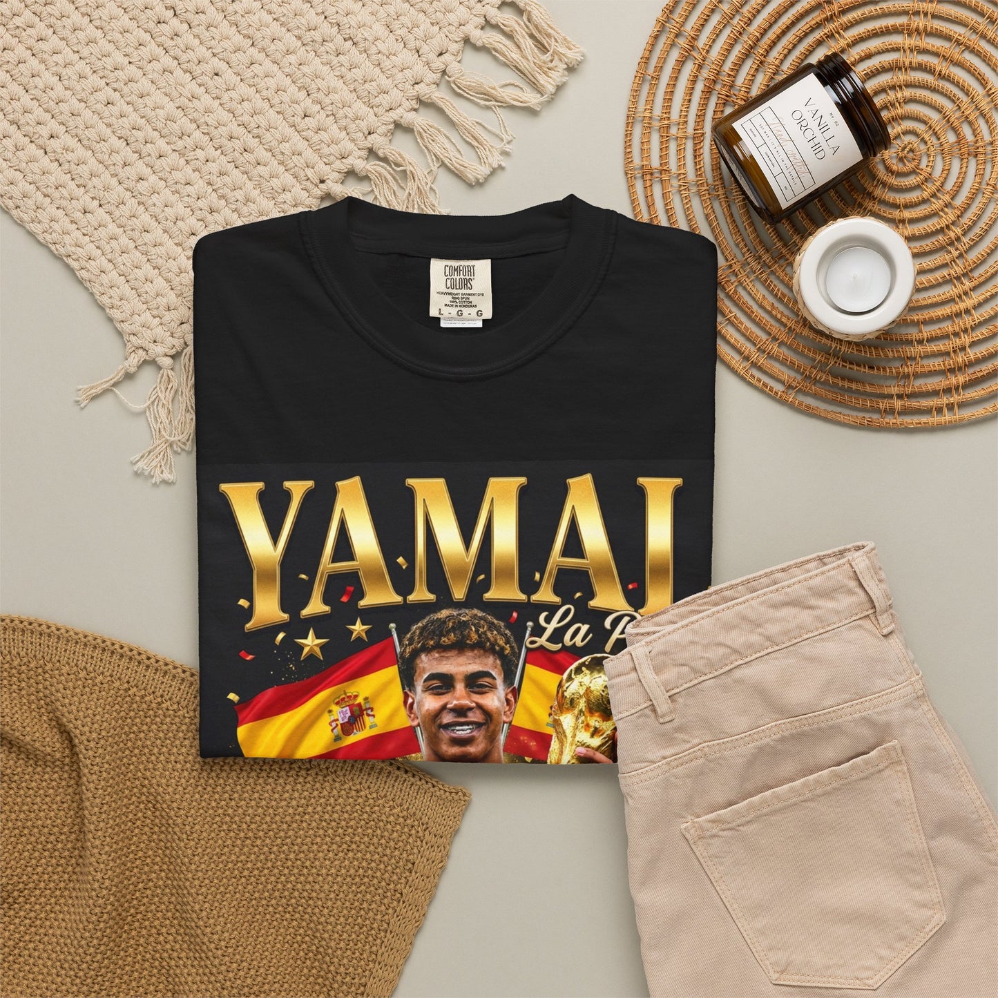 Yamal La Perla No. 19 Spain Football Vintage Graphic Unisex T-Shirt