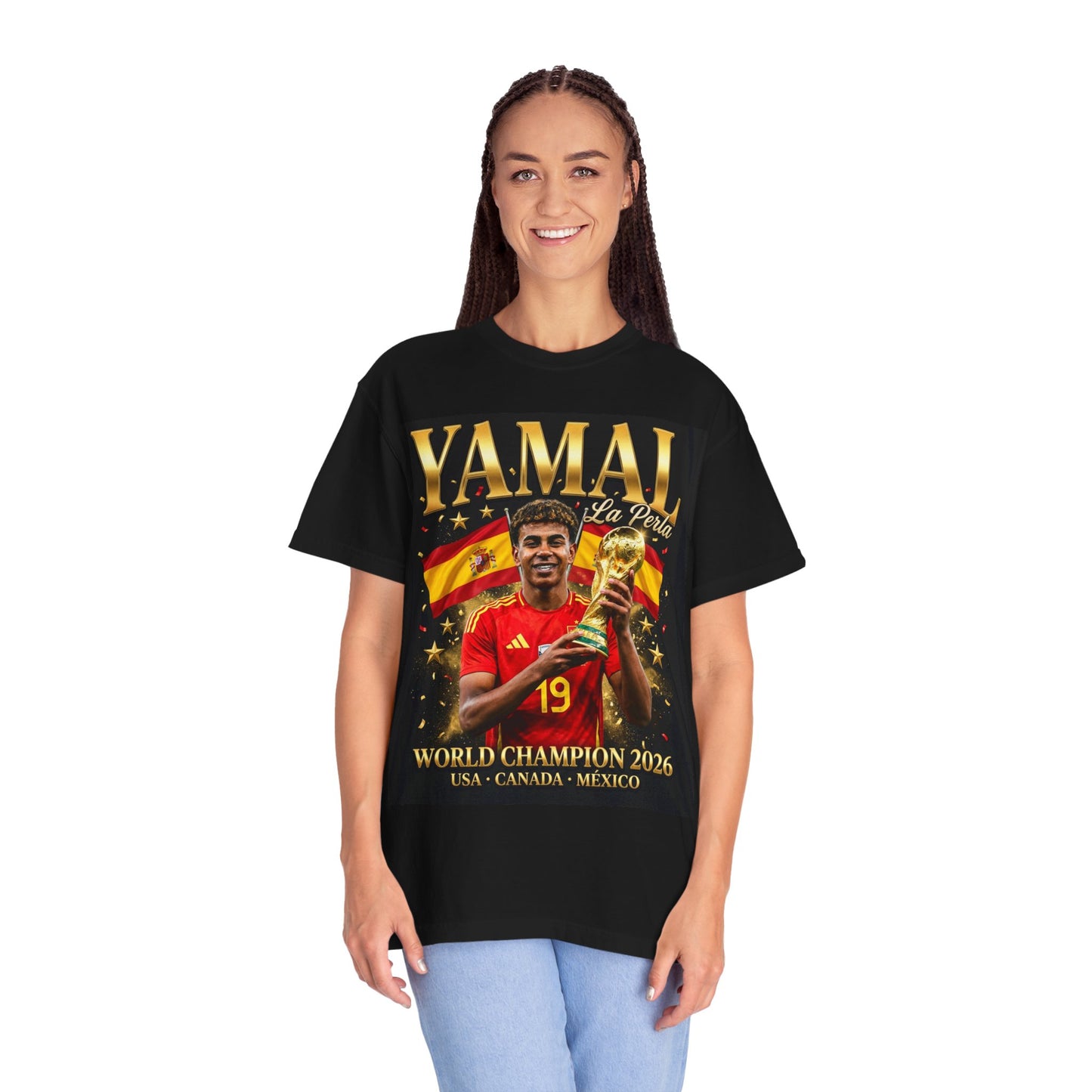 Yamal La Perla No. 19 Spain Football Vintage Graphic Unisex T-Shirt