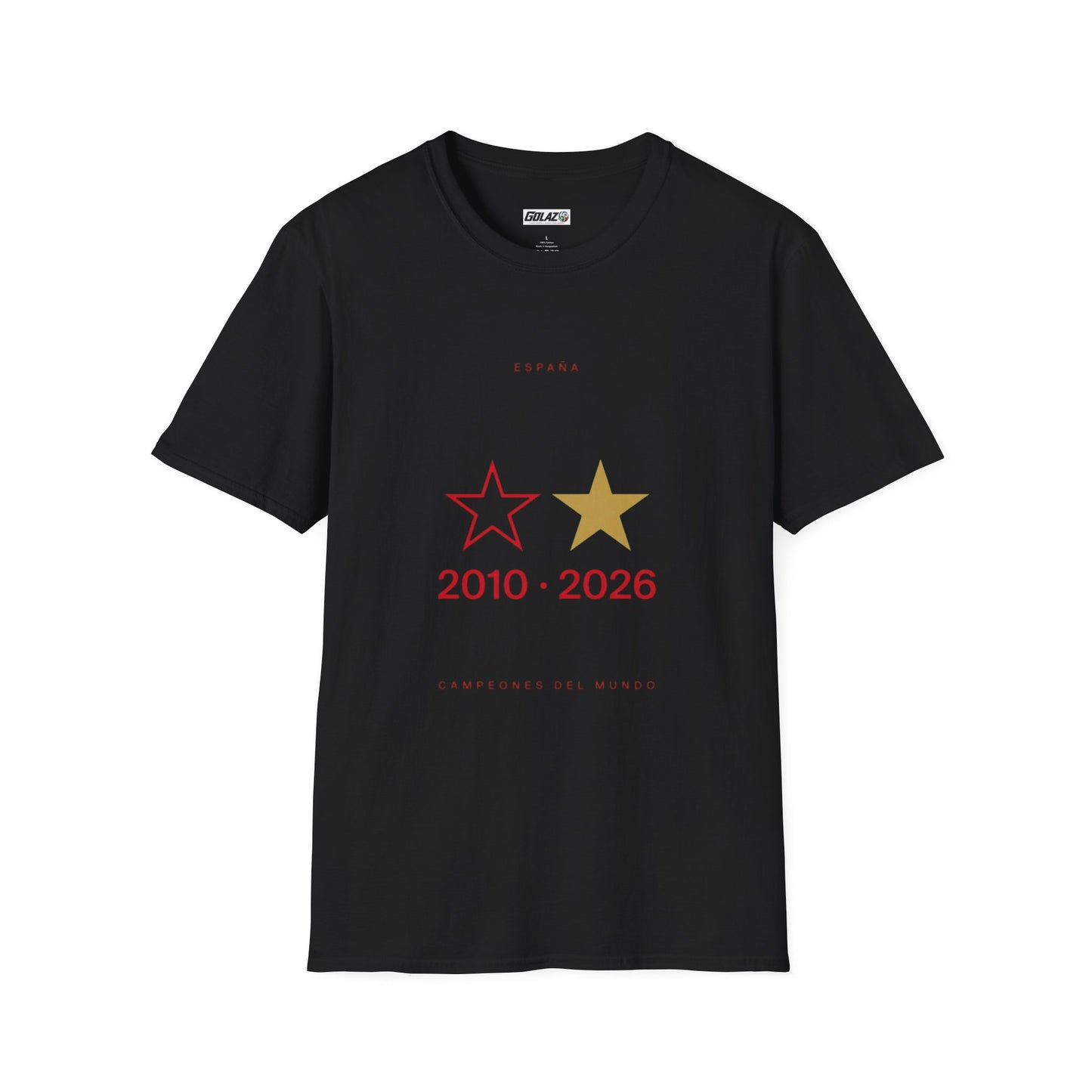 Spain Two Stars 2010 2026 World Champions Minimal Graphic Unisex T-Shirt